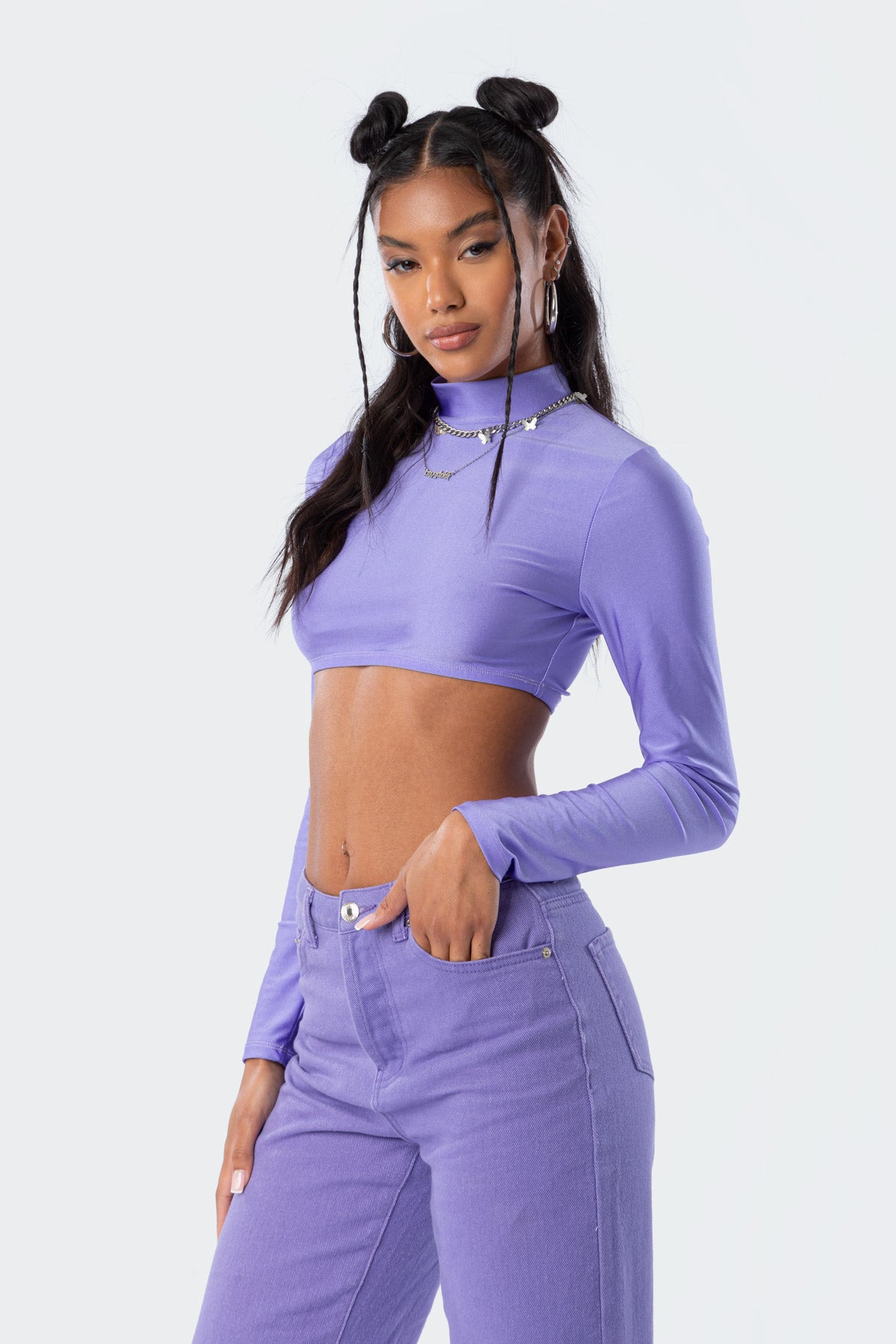 Kimmy Shiny Crop Top - Image 3