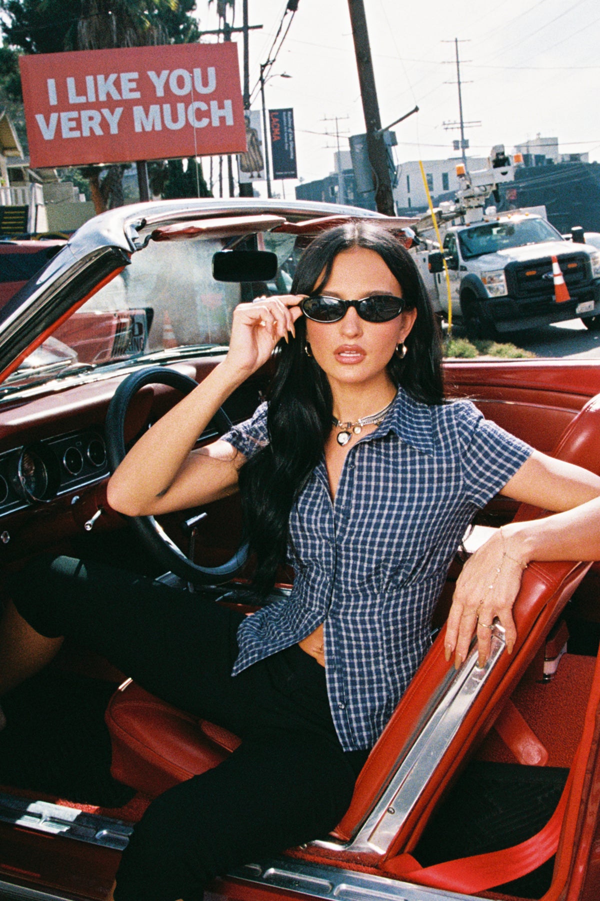 Oriya Gingham Tailored Button Up Shirt - Image 2