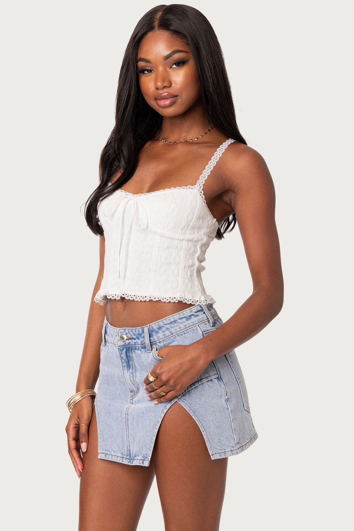 Lacey Knit Tank Top - Image 3