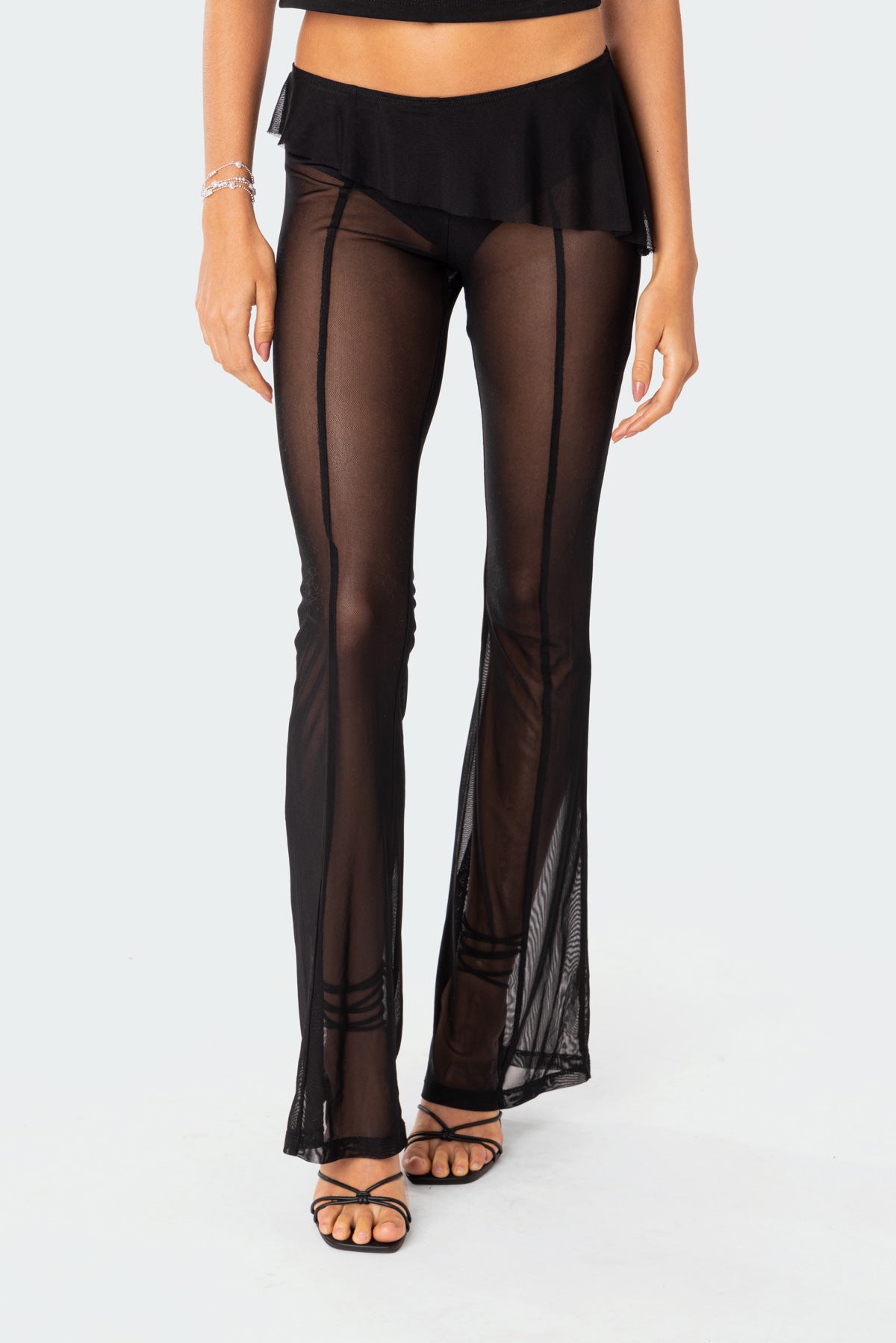 Carsen Ruffle Sheer Mesh Pants - Image 2