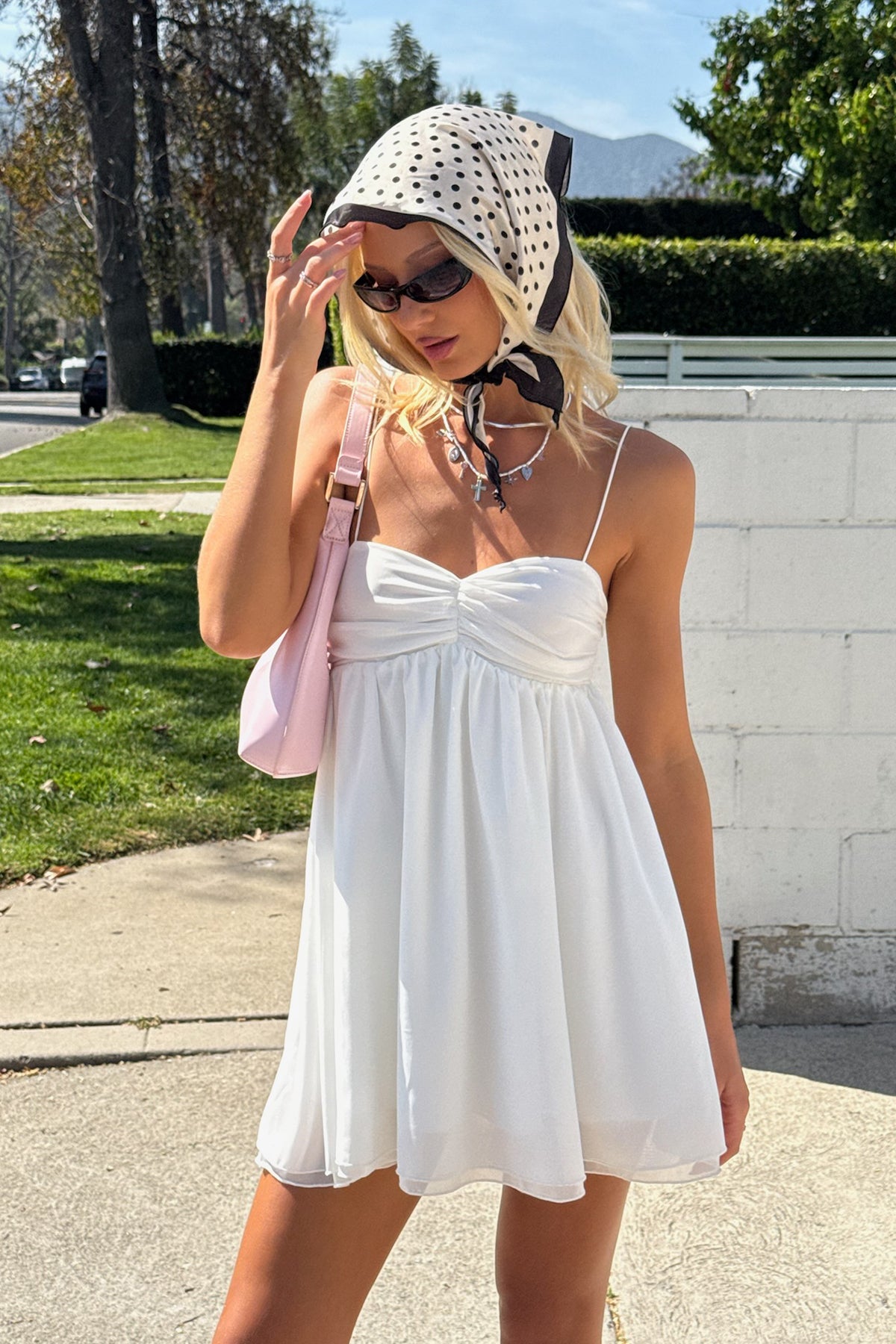 Ariellah Chiffon Babydoll Mini Dress - Image 7