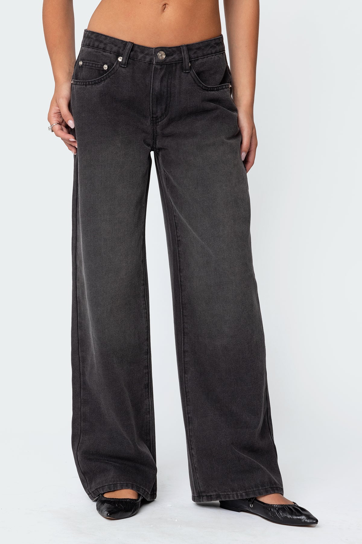 1980 Leopard Patch Low Rise Baggy Jeans - Image 2