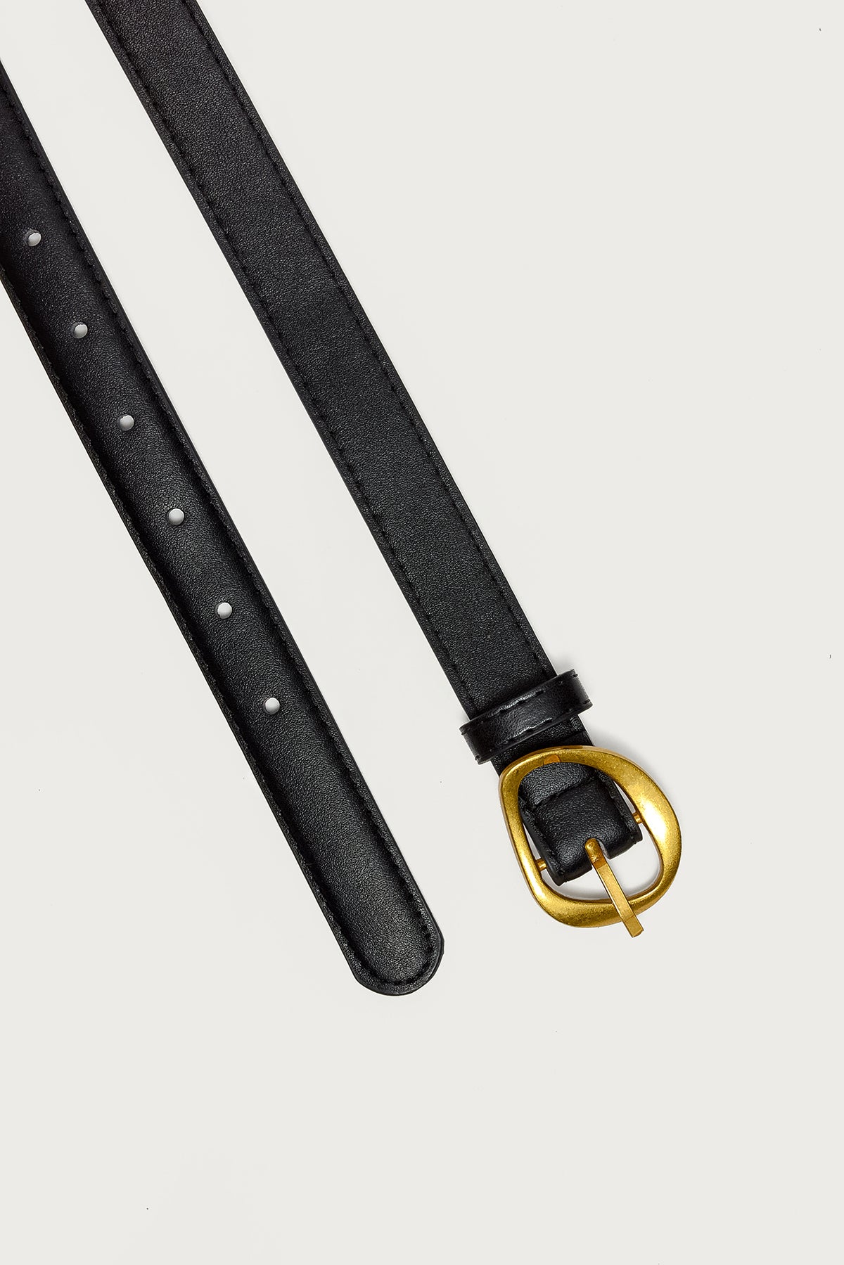 Abstract Buckle Faux Leather Belt - Image 2