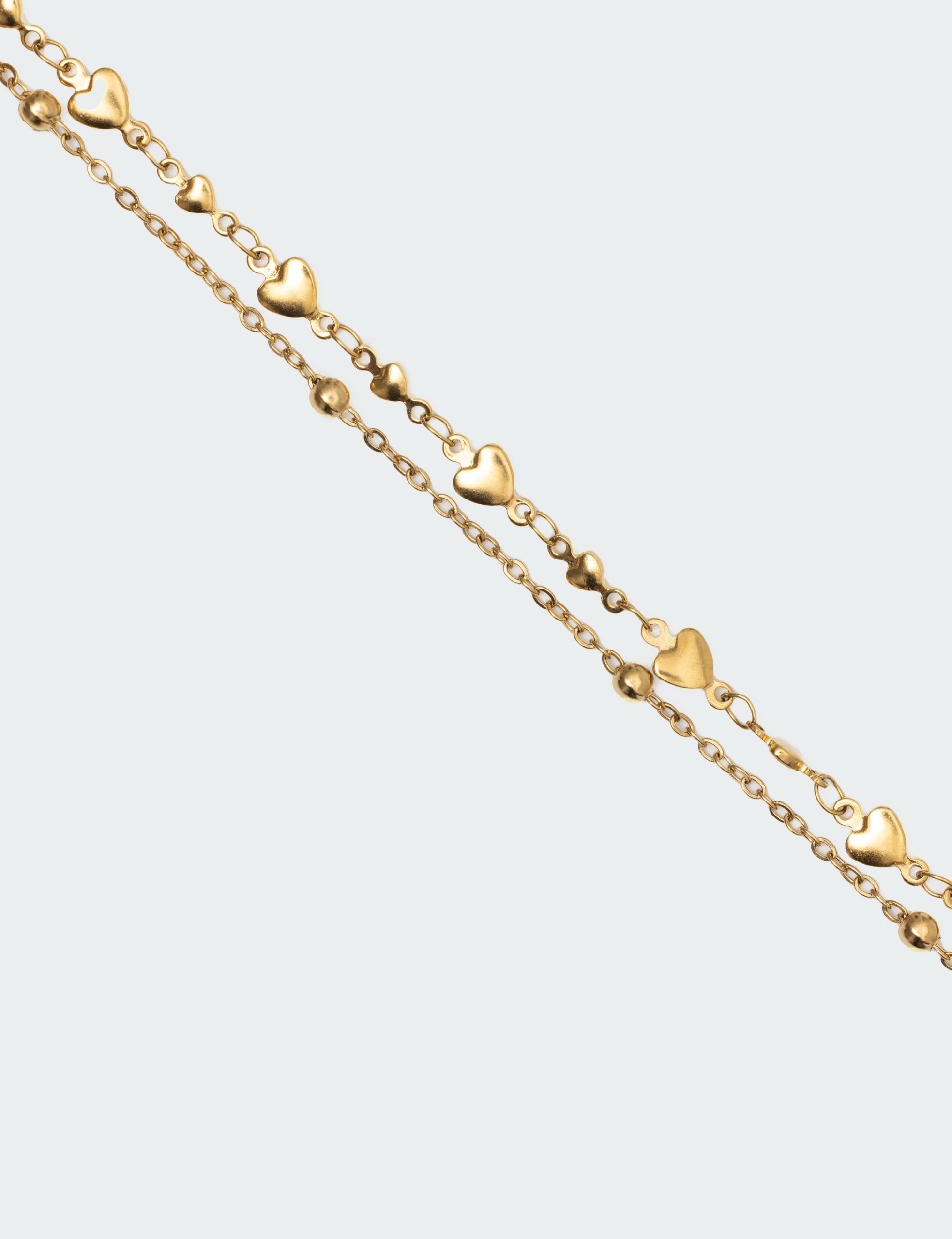 Double Chain Heart Bracelet - Image 3