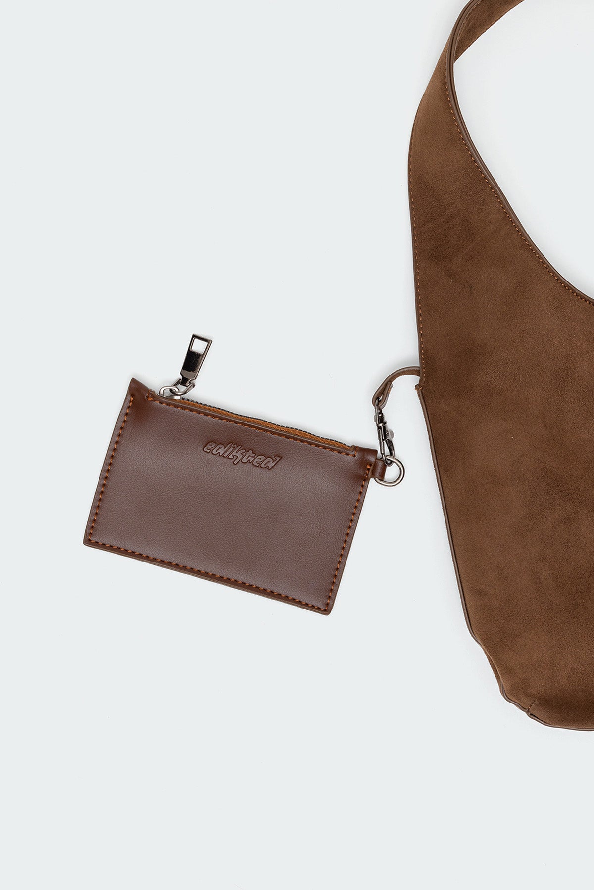 Faux Suede Shoulder Bag - Image 5