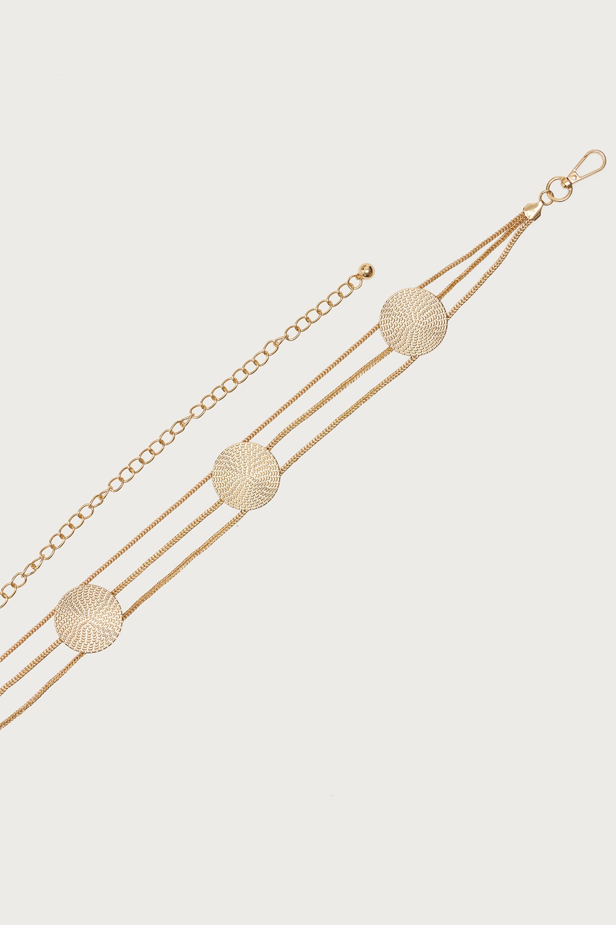 Textured Disc Triple Chain Belt - Image 2