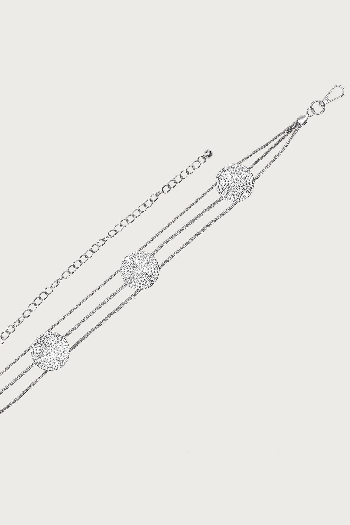 Textured Disc Triple Chain Belt - Image 2