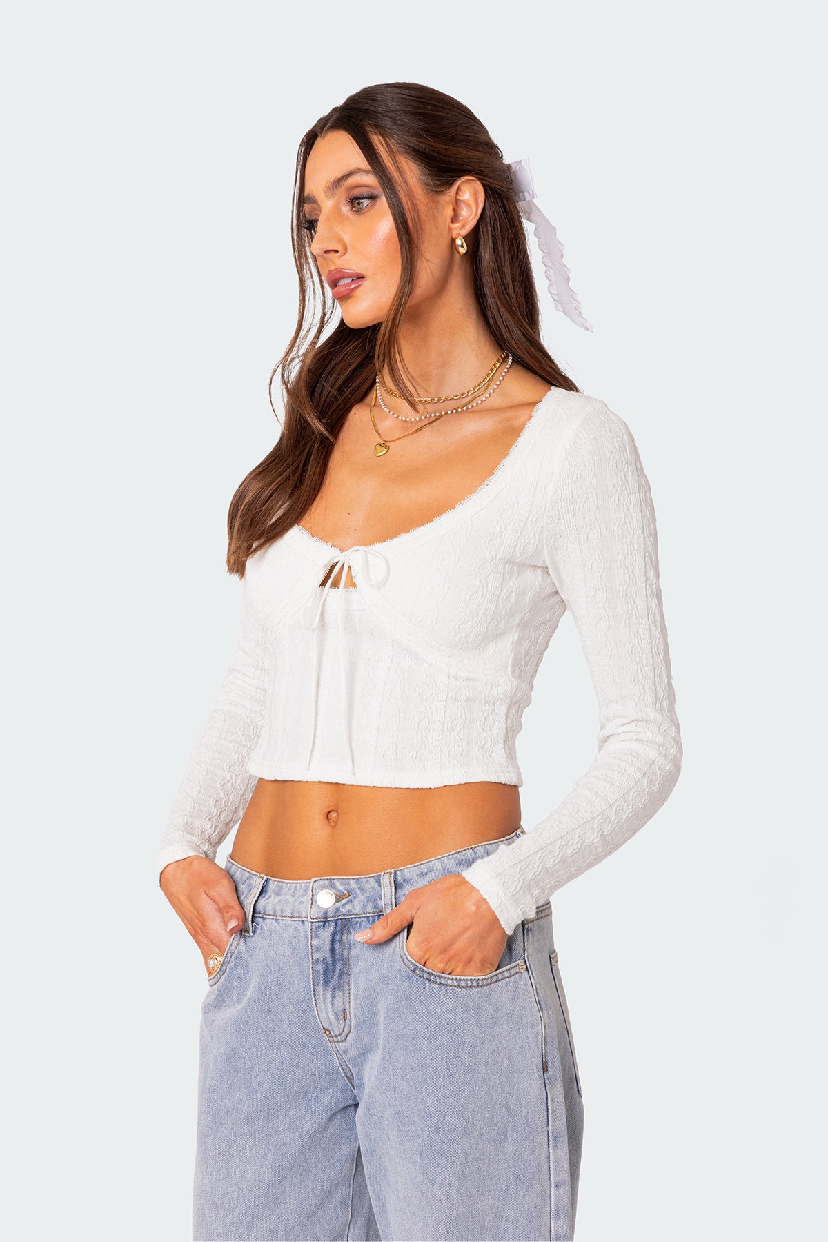 Lorey Lacey Knit Top - Image 3