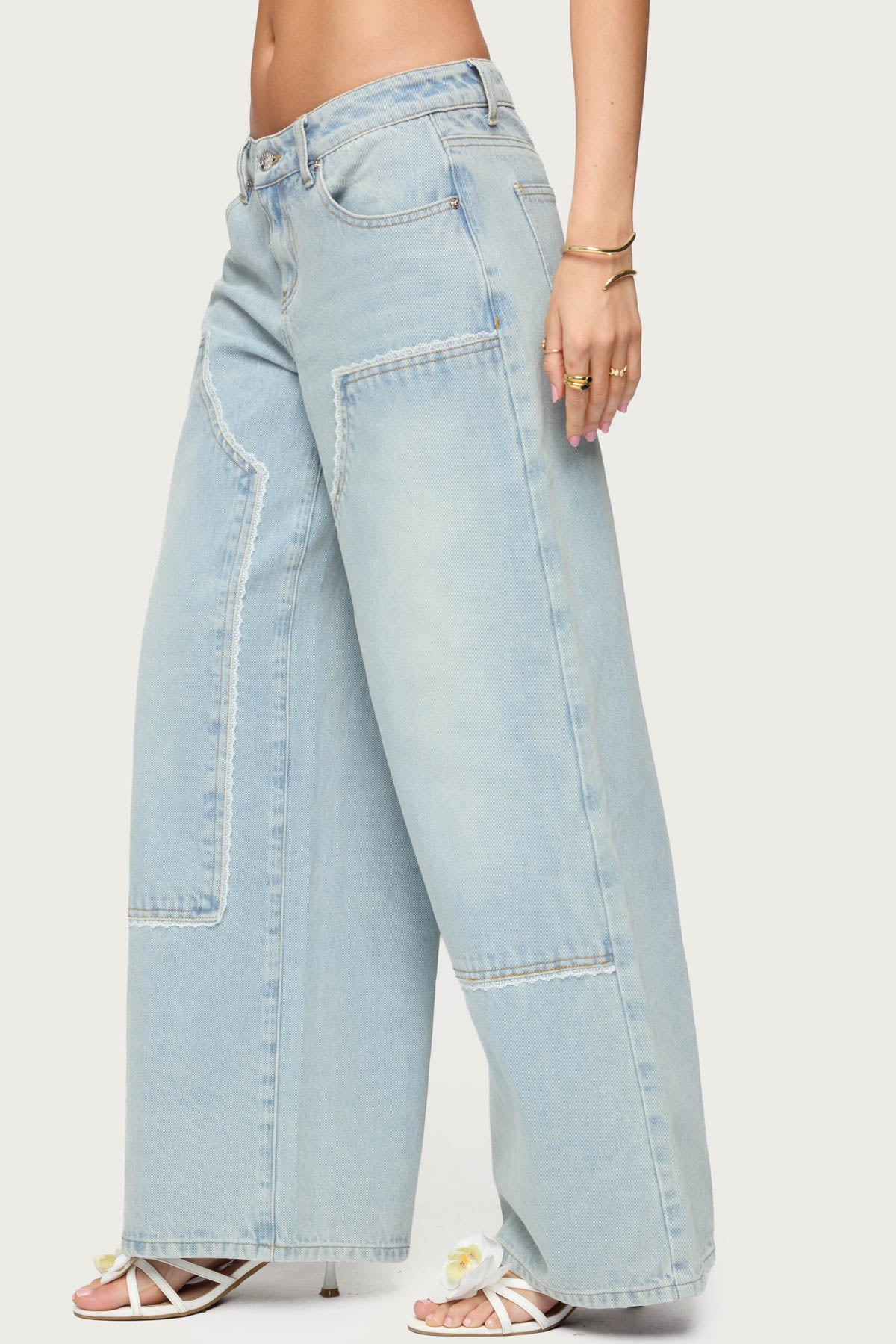Teela Lacey Low Rise Baggy Carpenter Jeans - Image 3