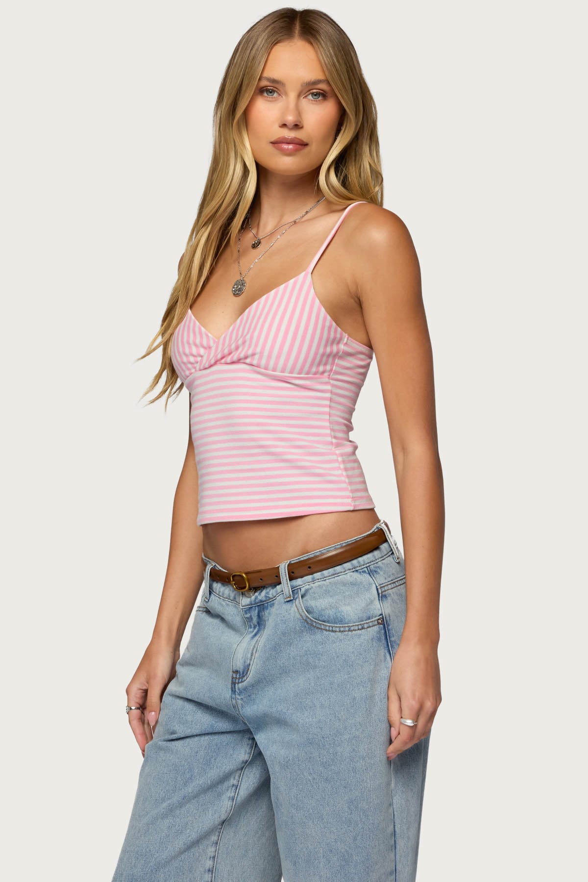 Emilea V Neck Striped Tank Top - Image 3
