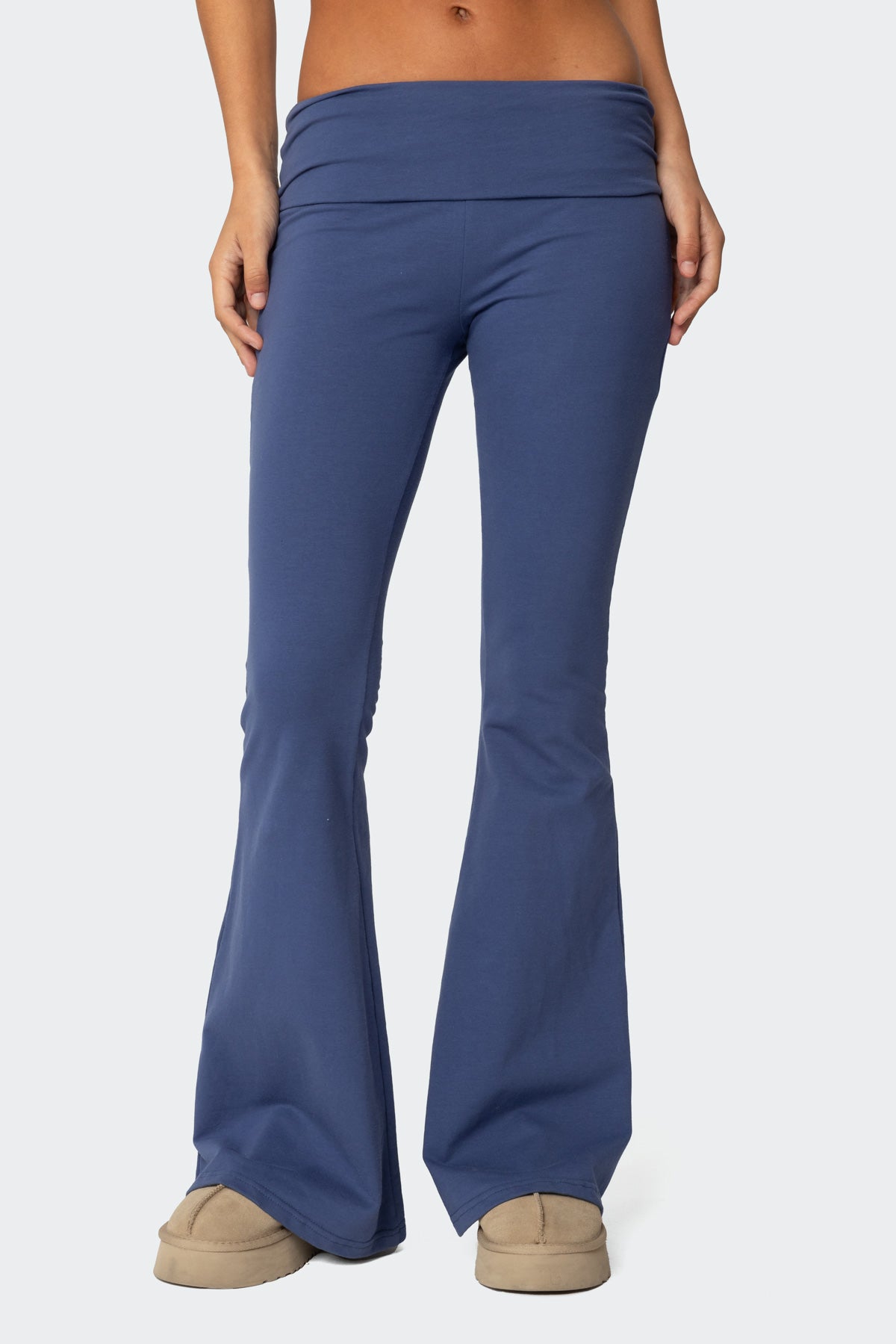 Aiyana Fold Over Flared Leggings - Image 3
