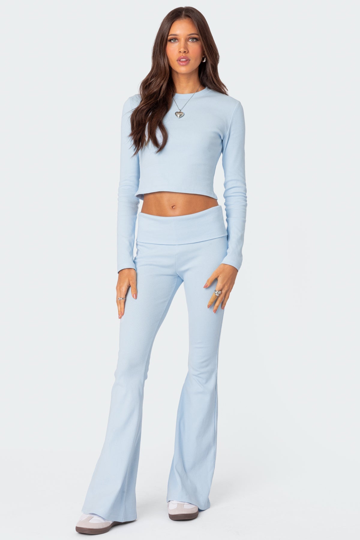Coffee Break Ribbed Flare Leggings - Image 5