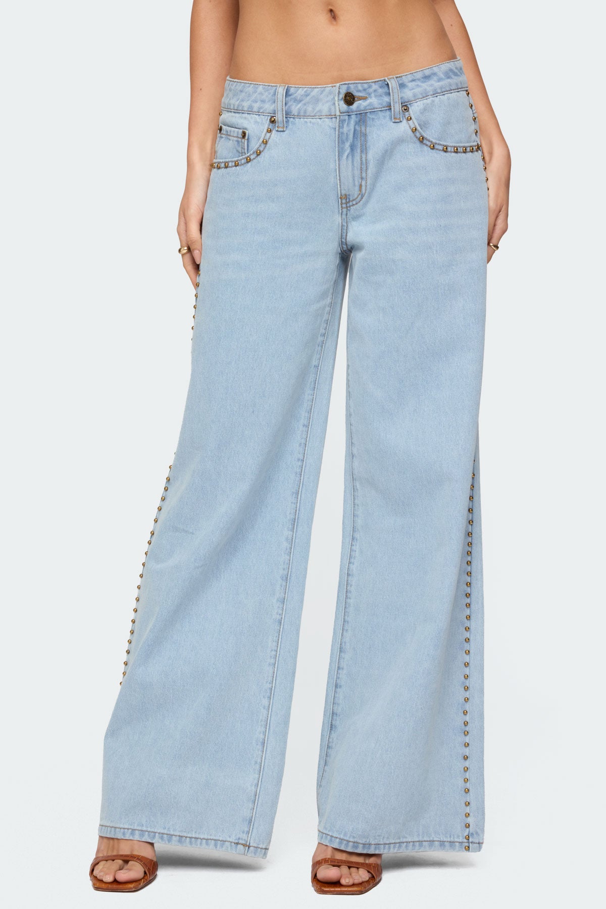 Stassie Studded Low Rise Baggy Jeans - Image 2