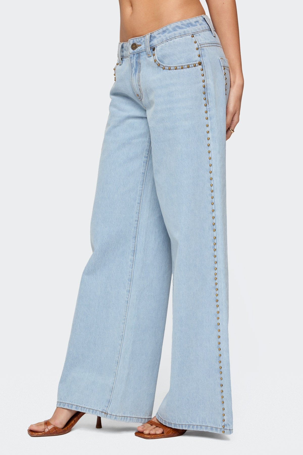 Stassie Studded Low Rise Baggy Jeans - Image 4