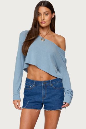 Cropped Off Shoulder Top
