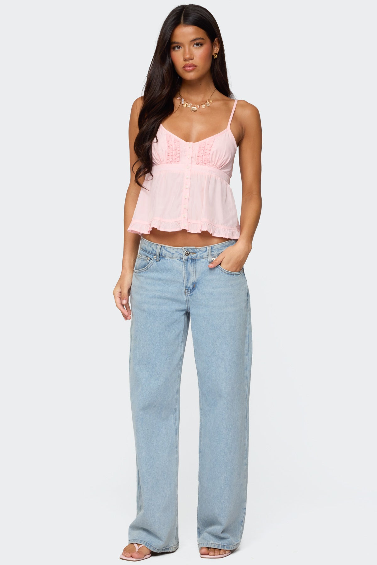 Halsey Ruffle Tank Top - Image 2