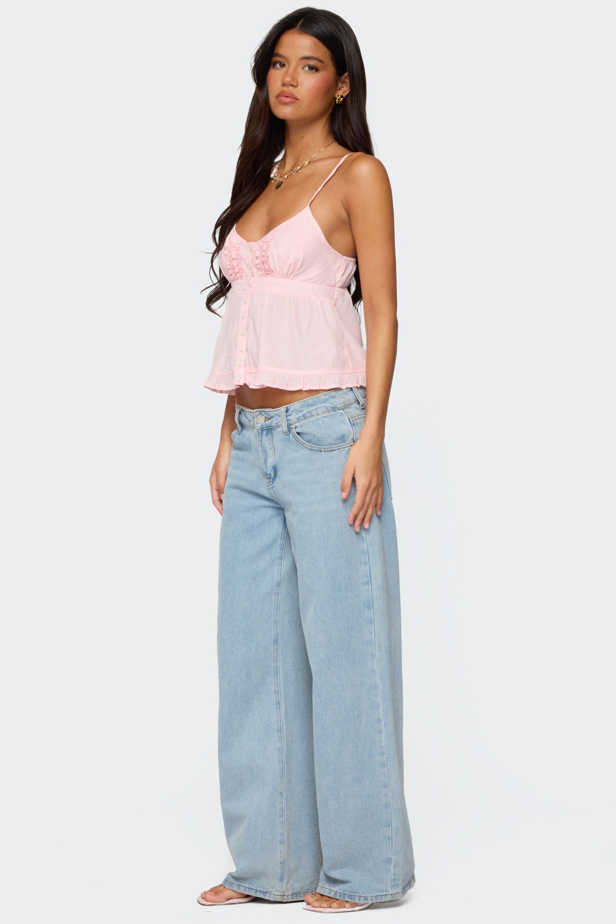 Halsey Ruffle Tank Top - Image 4