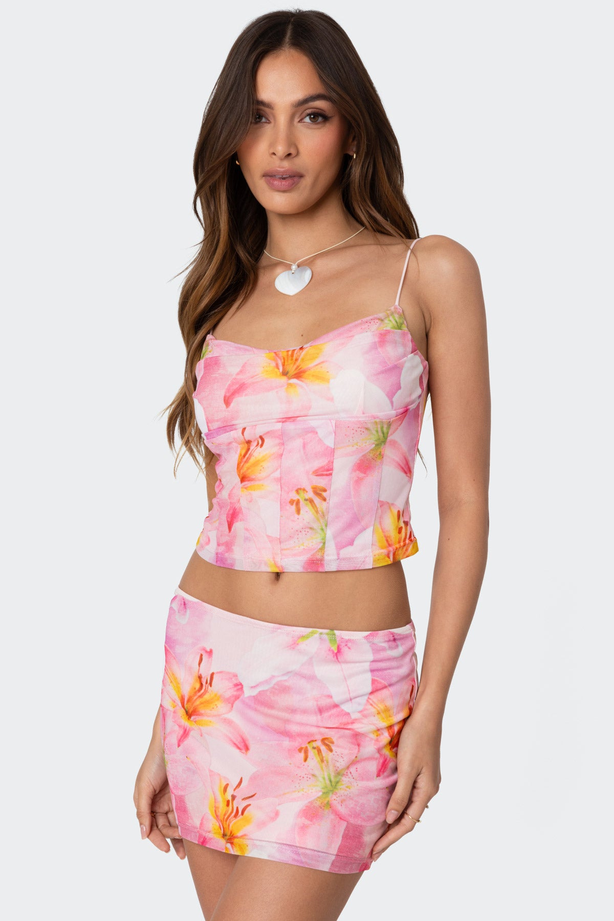 Stassi Cowl Neck Printed Corset - Image 3