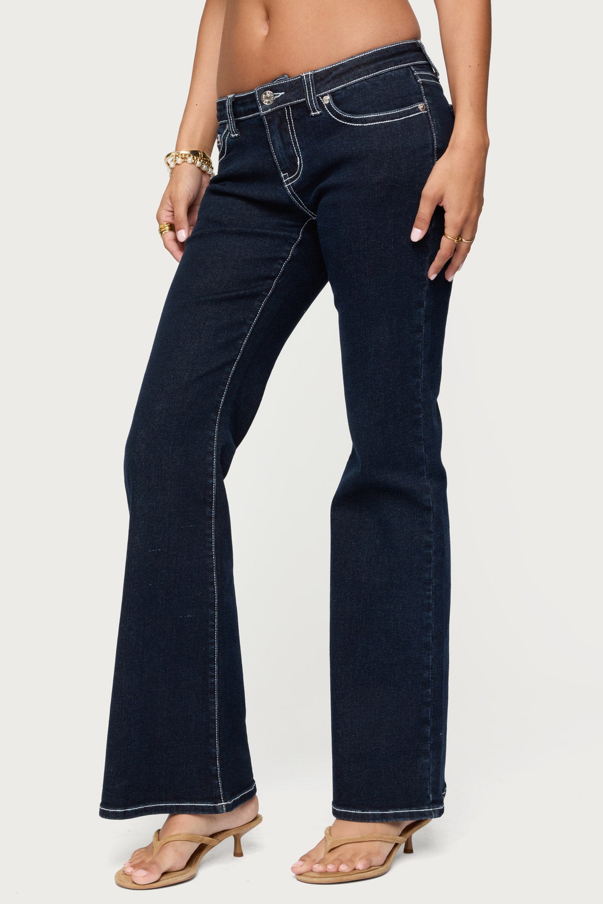 Louis Contrast Low Rise Bootcut Jeans - Image 4