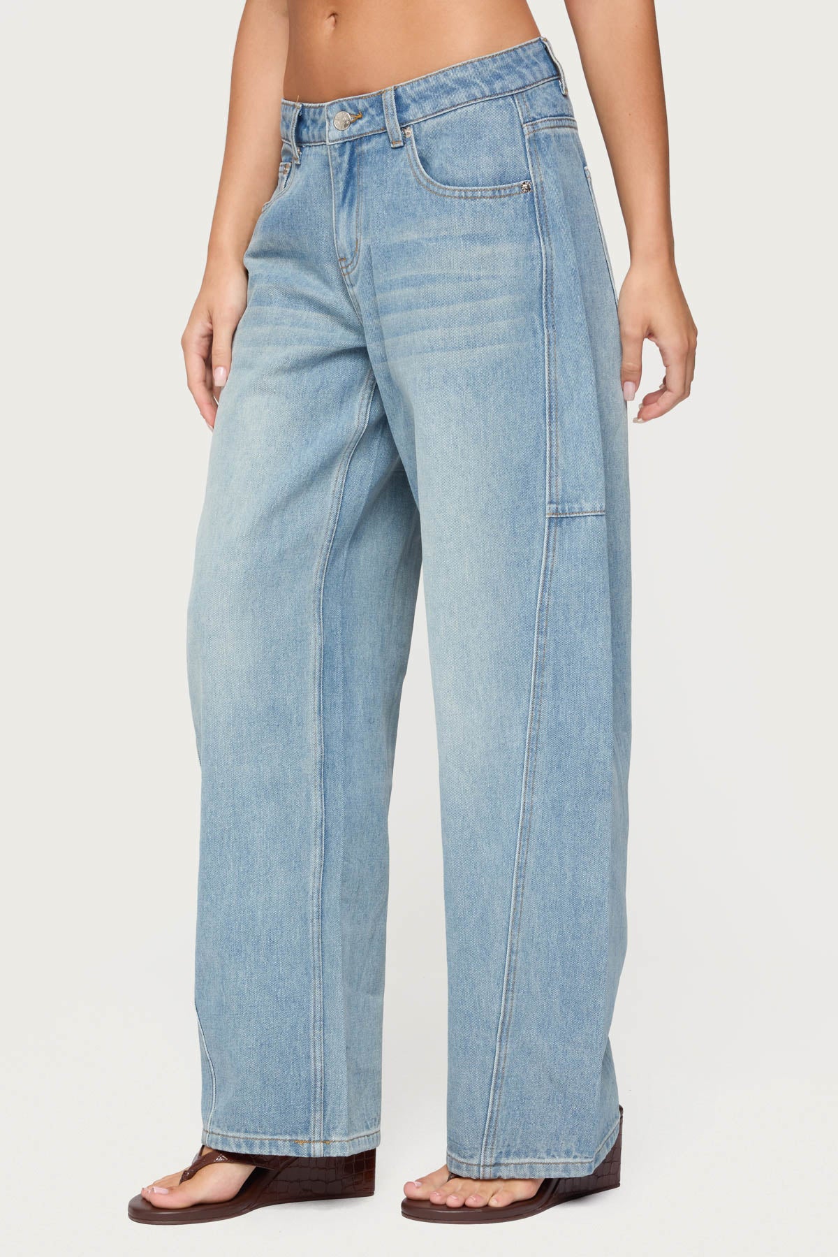 Korie Low Rise Barrel Leg Jeans - Image 3