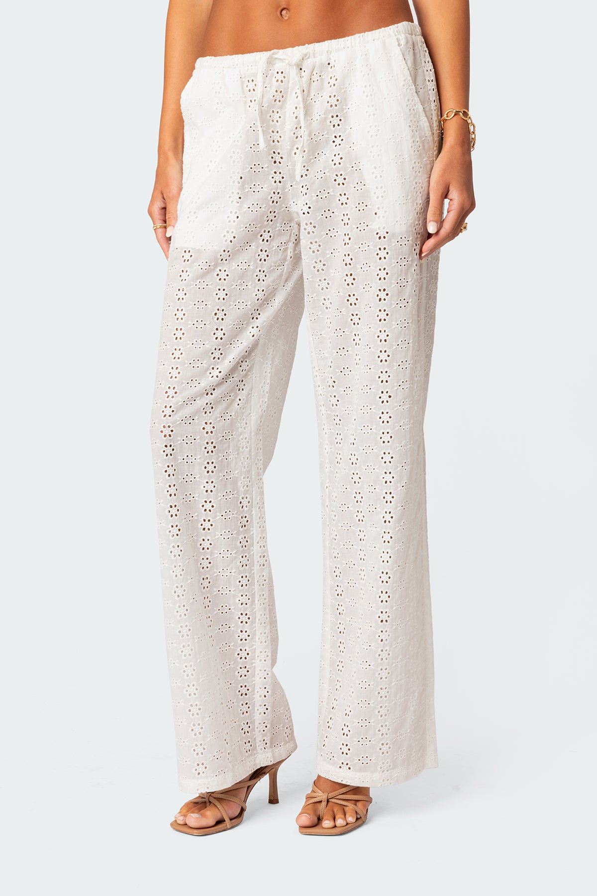 Lemon Lacey Cotton Pants - Image 2