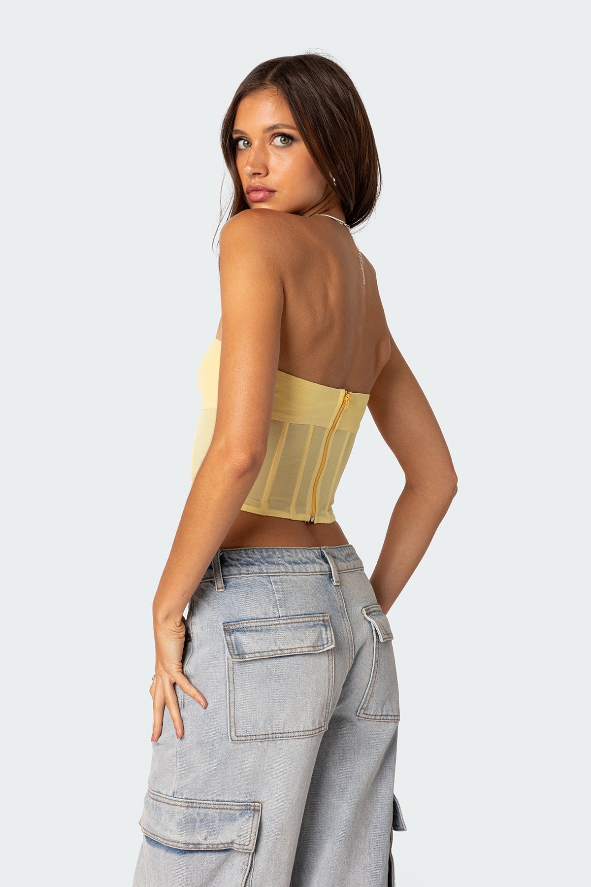Evangeline Sheer Mesh Corset - Image 3