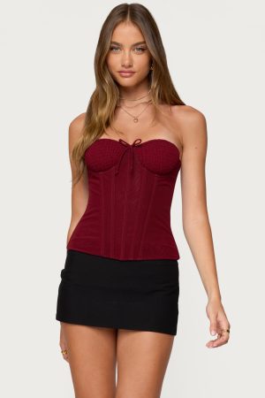 Guinivere Smocked Strapless Corset