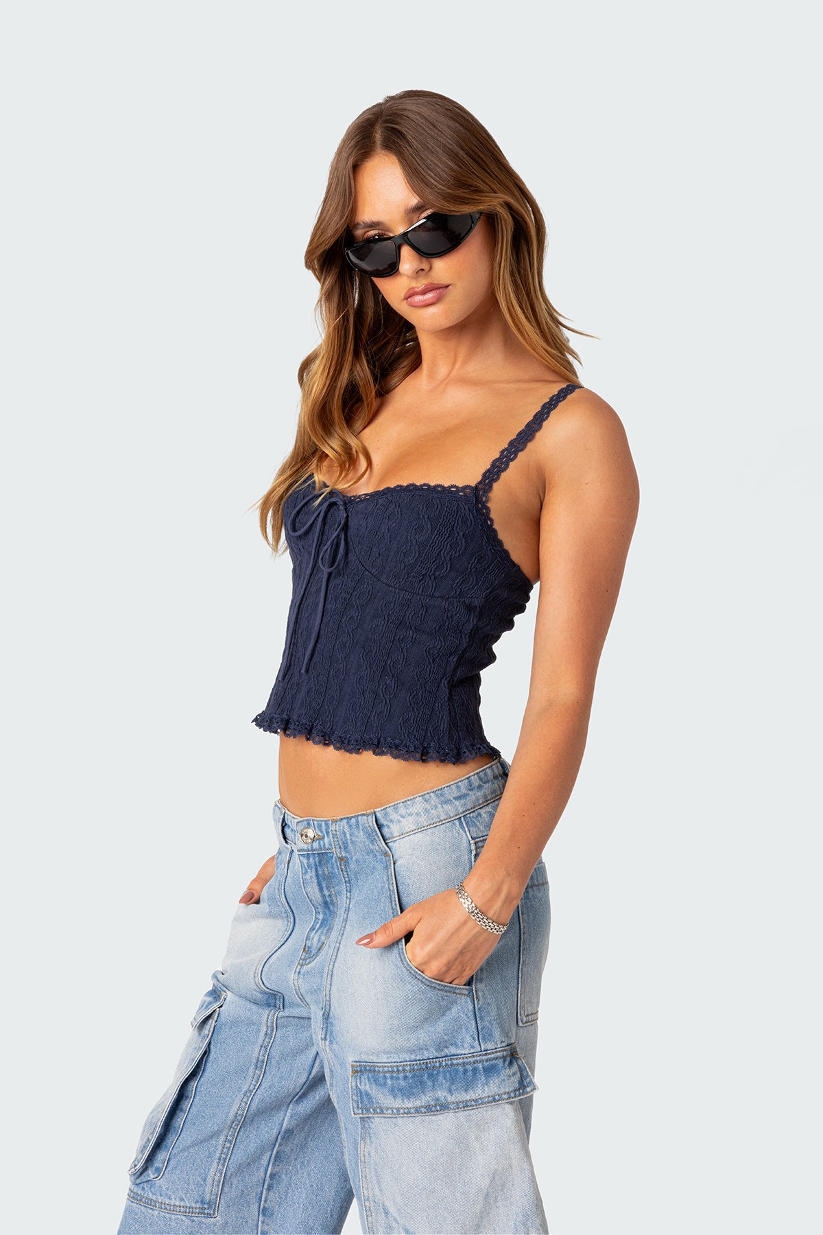 Lacey Knit Tank Top - Image 3
