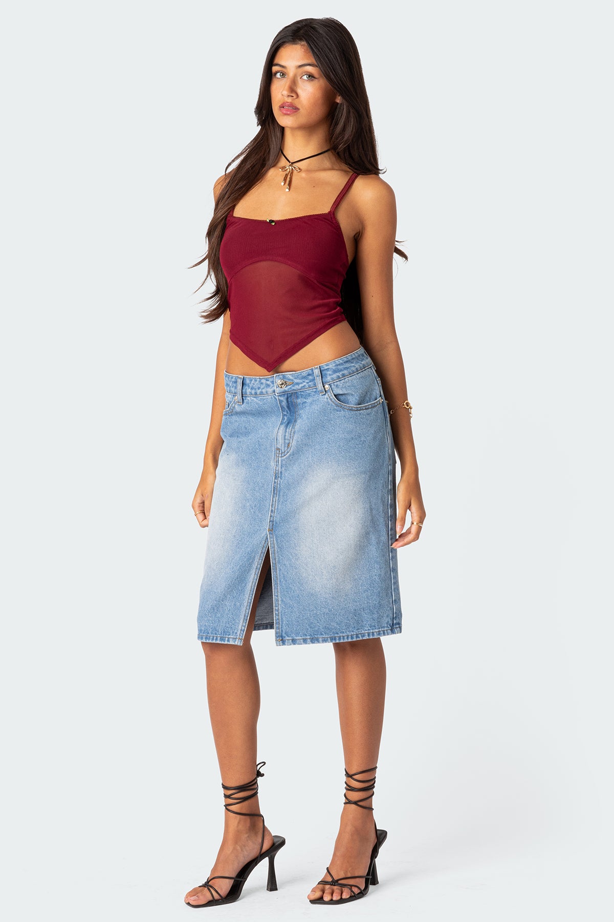 Cressida Sheer Mesh Tank Top - Image 5