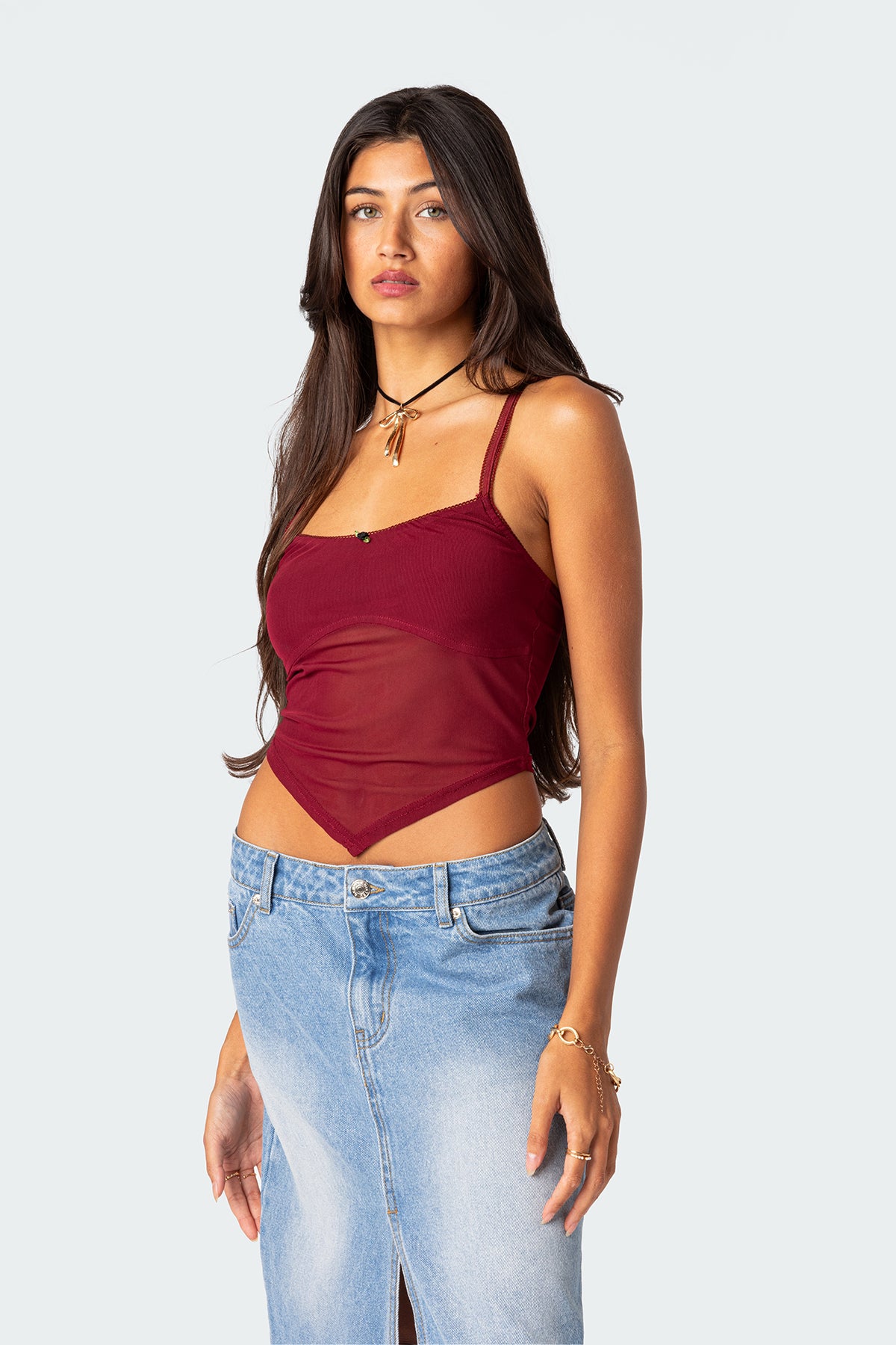 Cressida Sheer Mesh Tank Top - Image 3