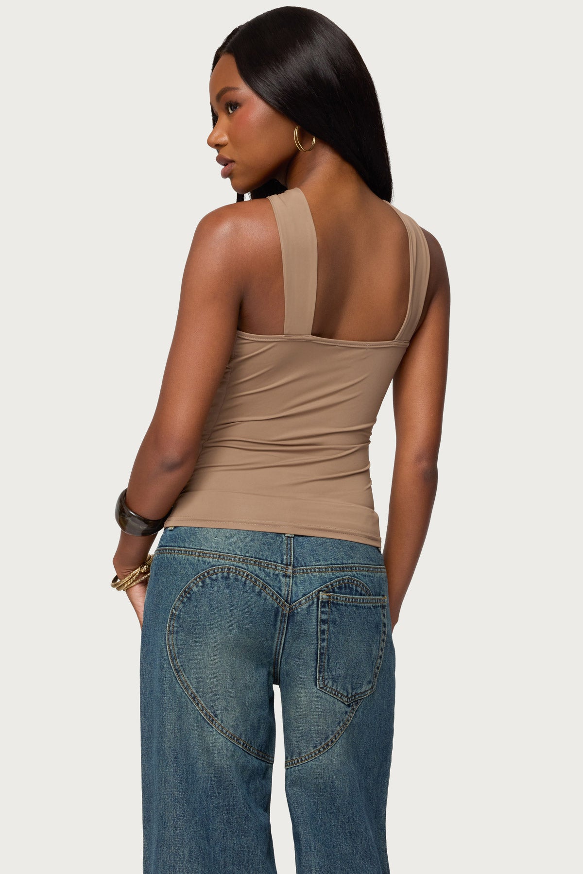 Cielle Wide Strap Gathered Top - Image 5