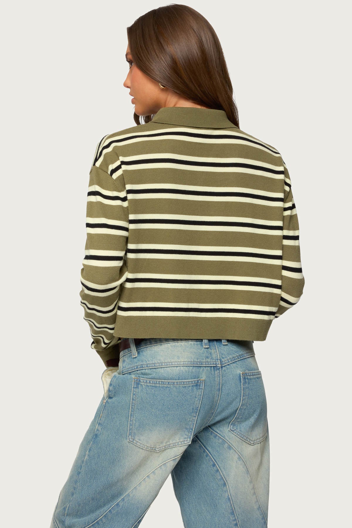 Shelby Striped Polo Sweater - Image 5