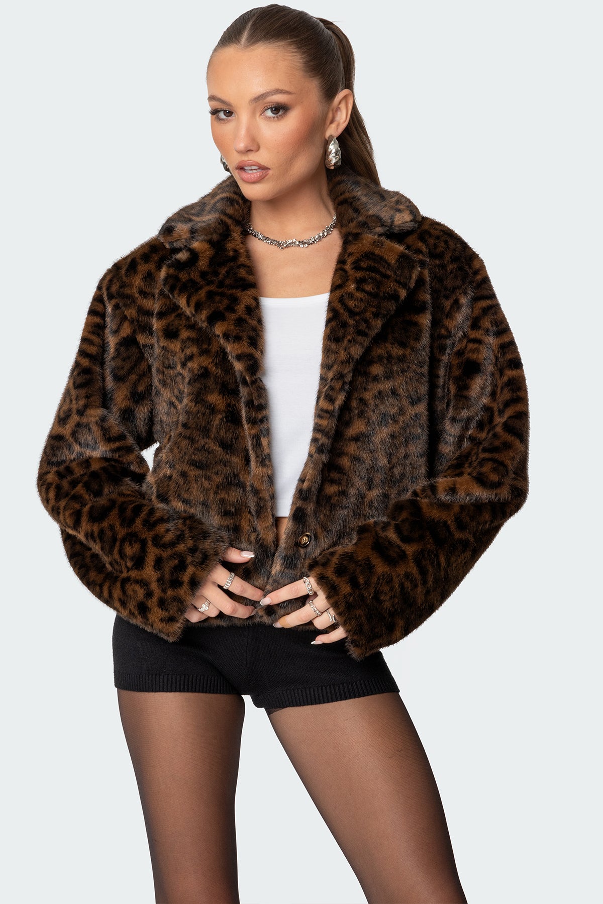 Lady Leopard Faux Fur Jacket - Image 2