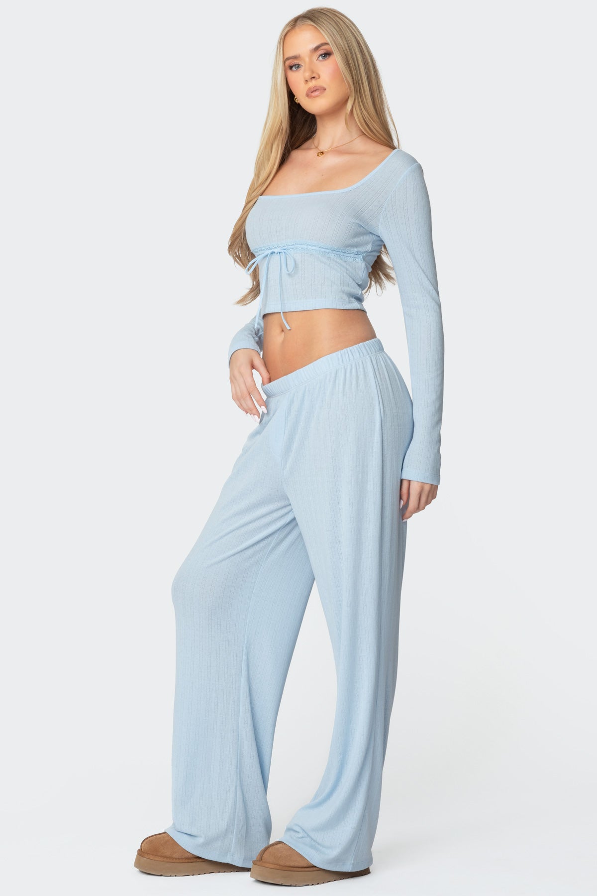 Ren Square Neck Pointelle Top - Image 4