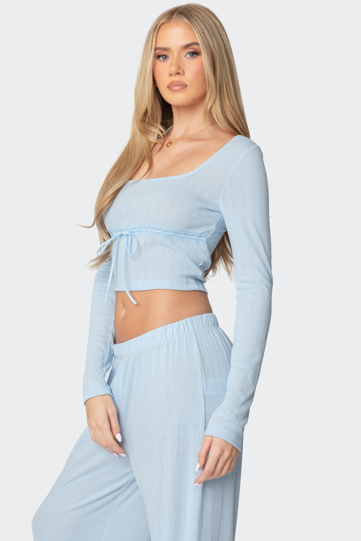 Ren Square Neck Pointelle Top - Image 3