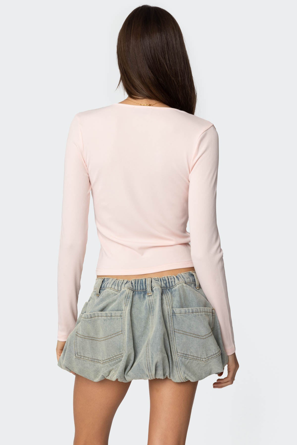 Madeline Lace Trim Ribbed Top - Image 5