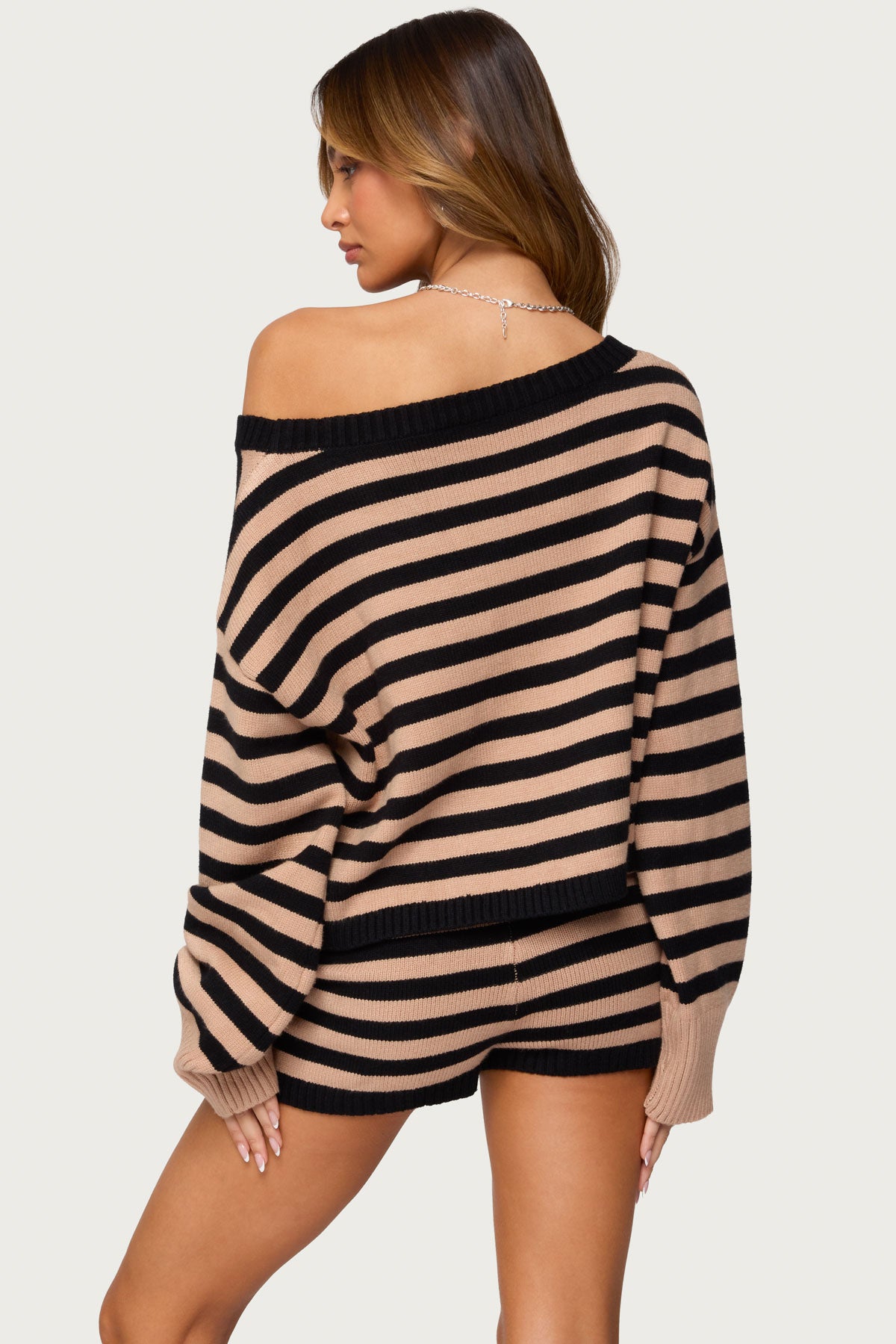 Saphi Striped Oversized Knit Sweater - Image 5
