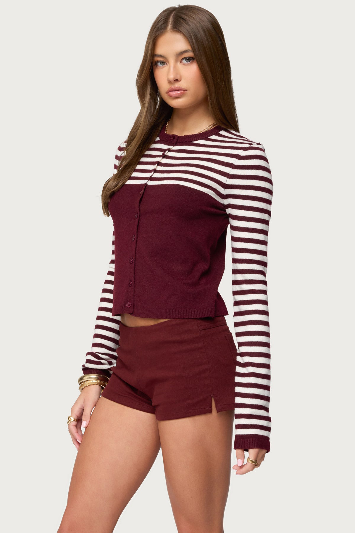 Goni Stripey Knit Cardigan - Image 3