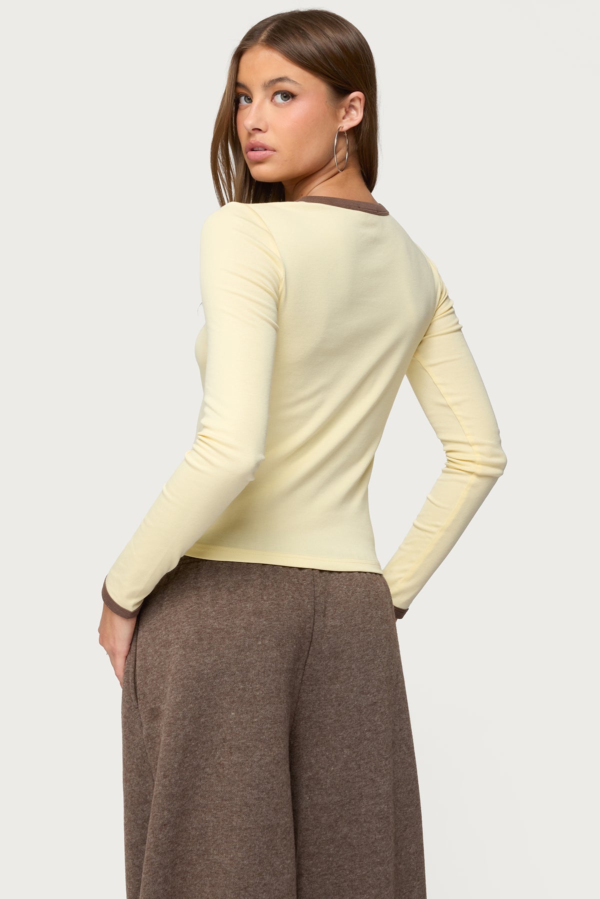 Zander Contrast Long Sleeve T Shirt - Image 6