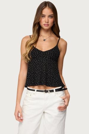 Kelli Floral Babydoll Tank Top