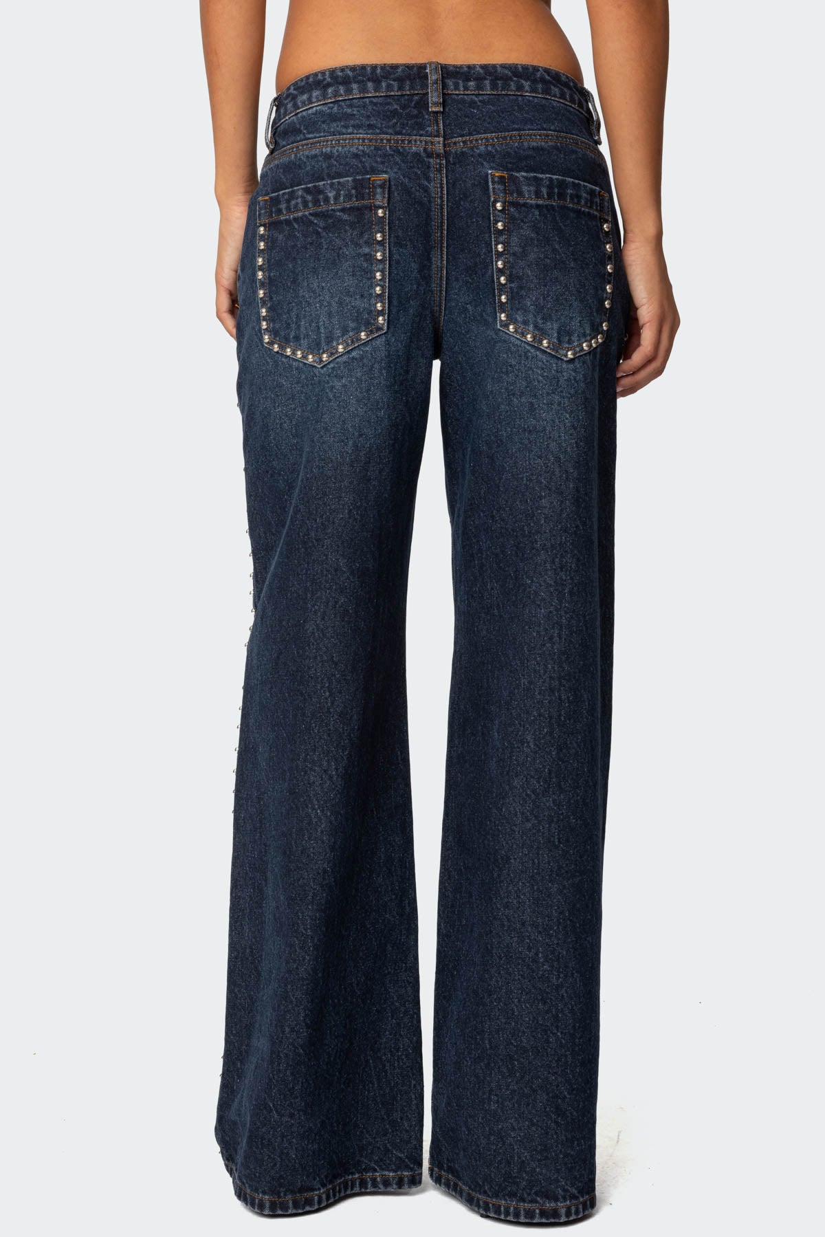 Stassie Studded Low Rise Baggy Jeans - Image 5