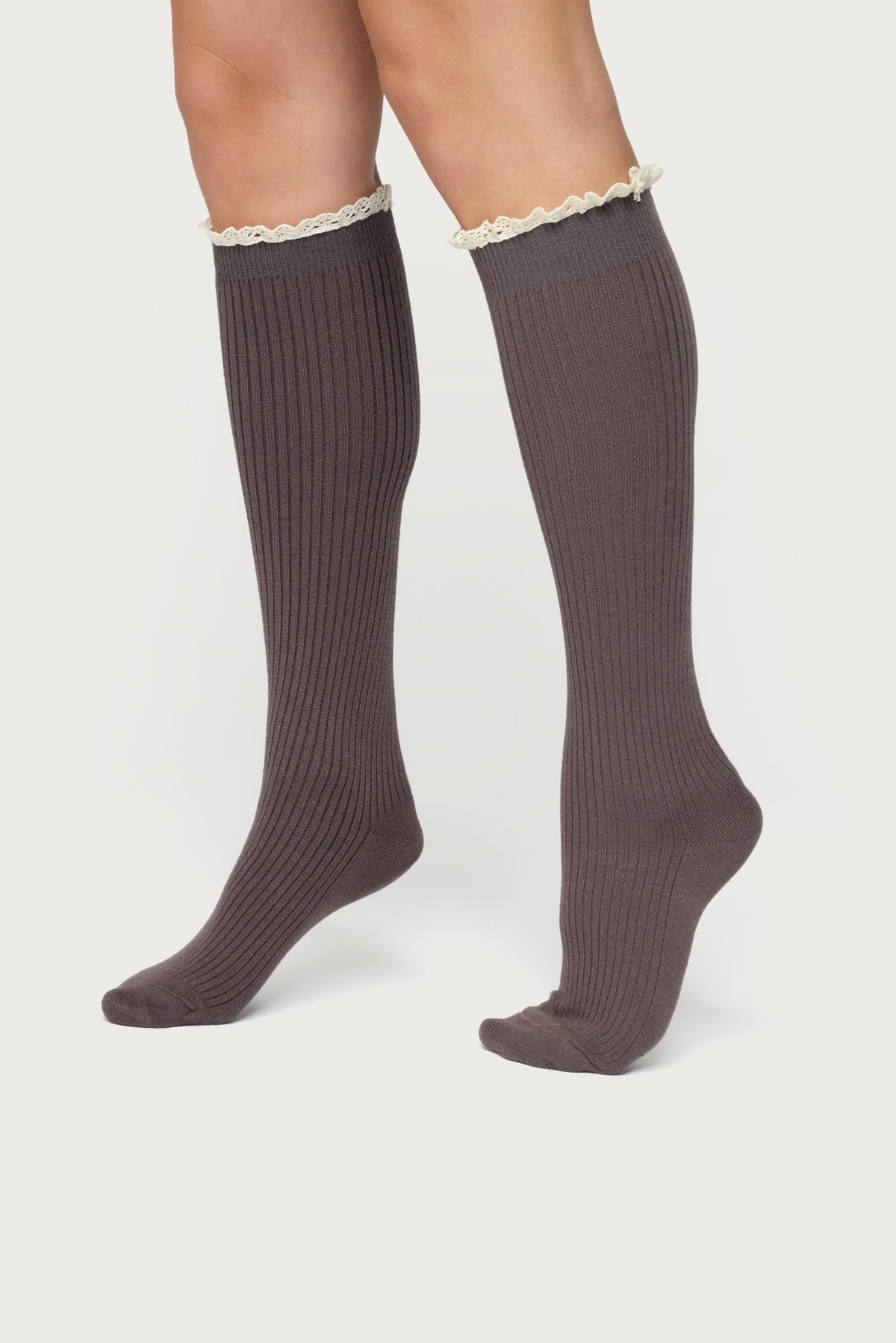 Lacey Ruffle Knee High Socks - Image 2