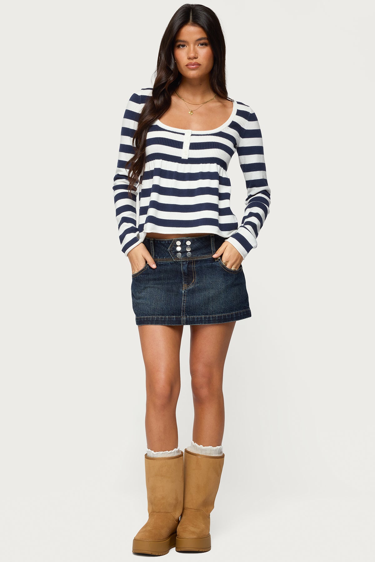 Fatama Denim Mini Skirt - Image 5
