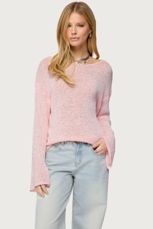 Drop Shoulder Light Knit Sweater