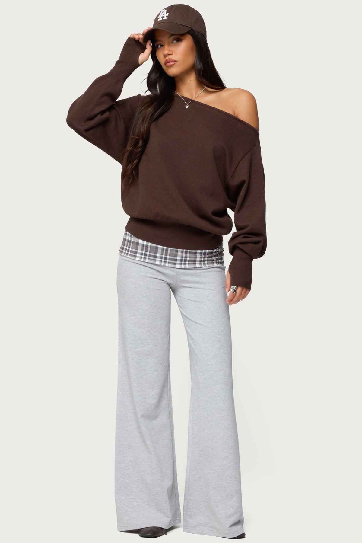 Kimmy Plaid Foldover Waist Pants - Image 5