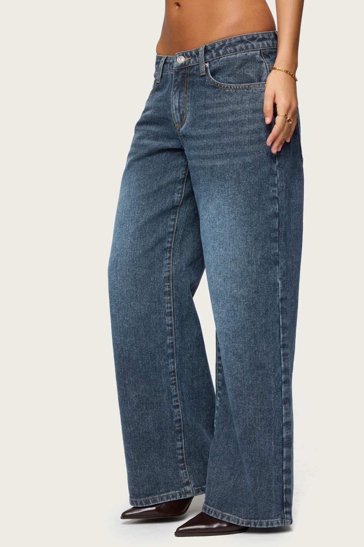 1980 Leopard Patch Low Rise Baggy Jeans - Image 3