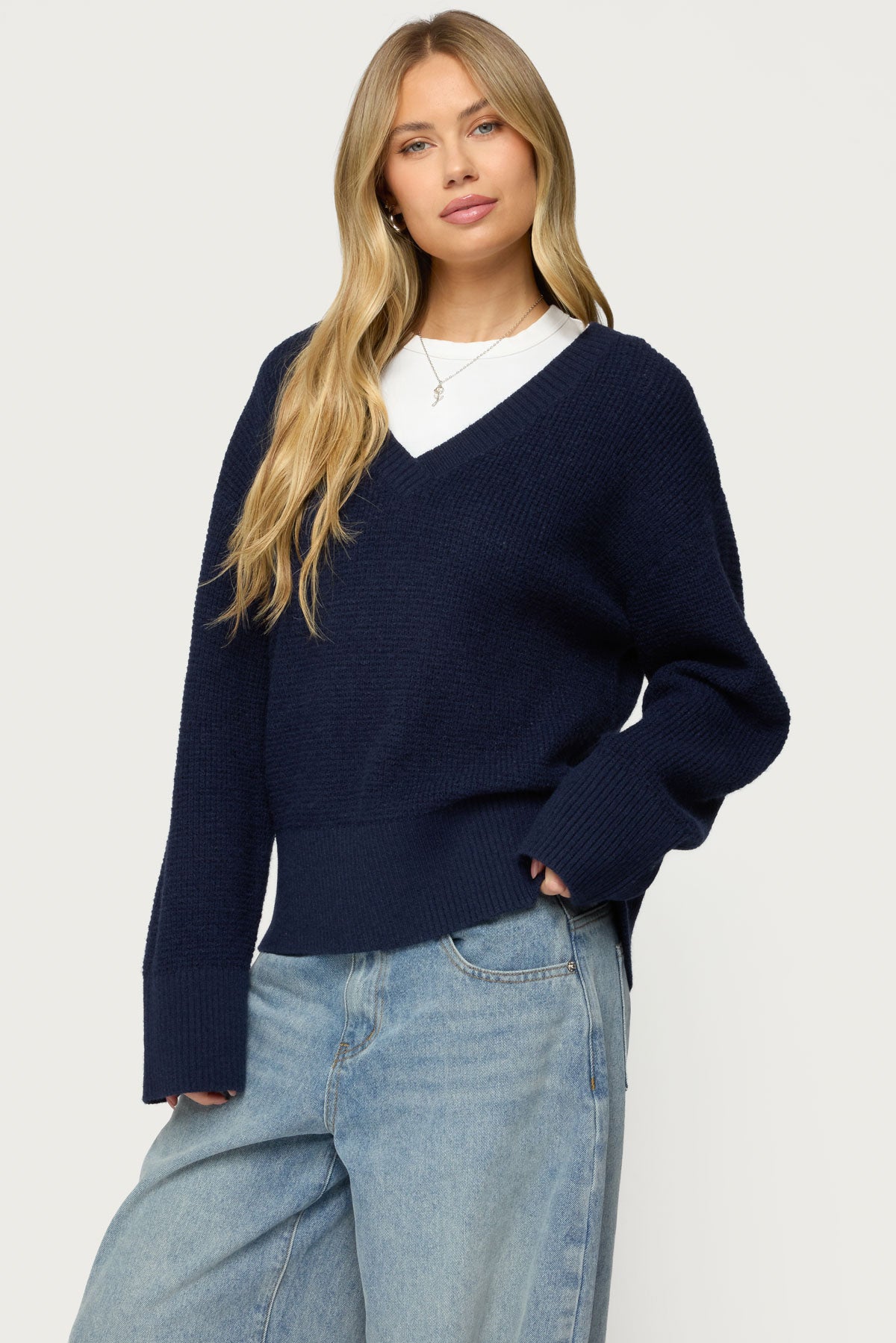 Bluebell Oversized Waffle Knit Sweater - Image 3