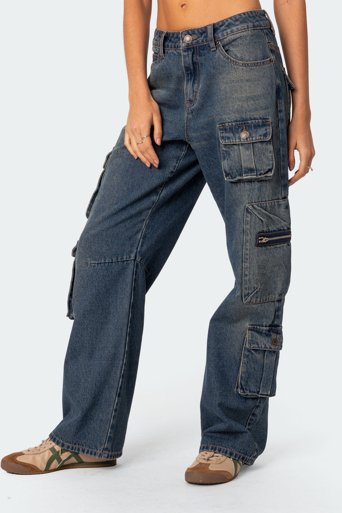 Adana Low Rise Baggy Cargo Jeans - Image 3