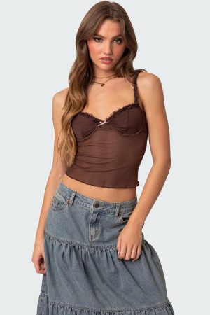 Mercy Sheer Mesh Bra Top