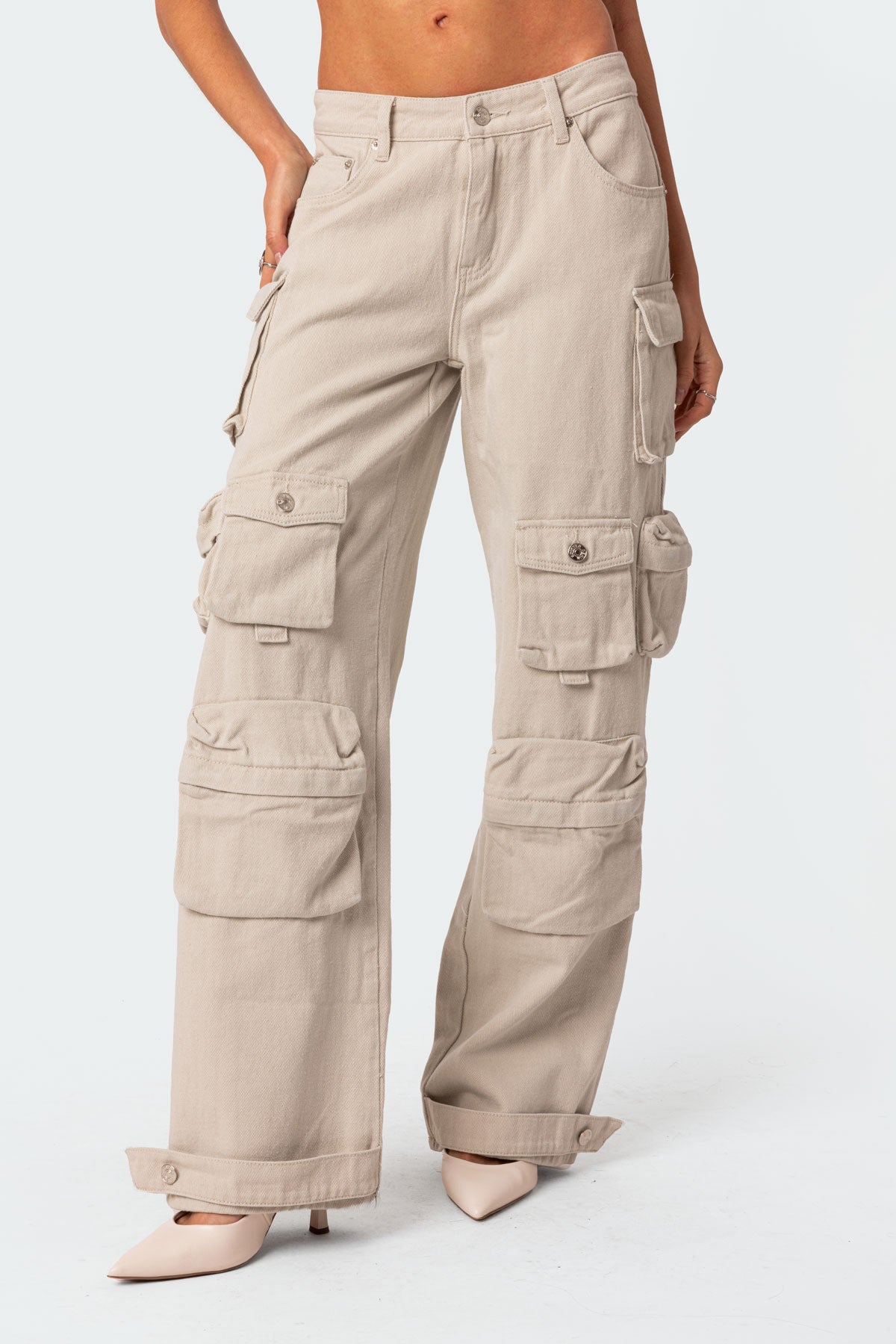 Boyfriend Low Rise Baggy Cargo Jeans - Image 2